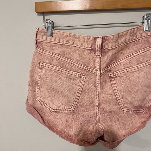 Free People We The Free Pink Cutoff Shorts - Picture 6 of 6
